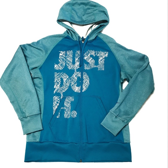 Nike Other - Medium Nike therma fit zip up blue hoodie